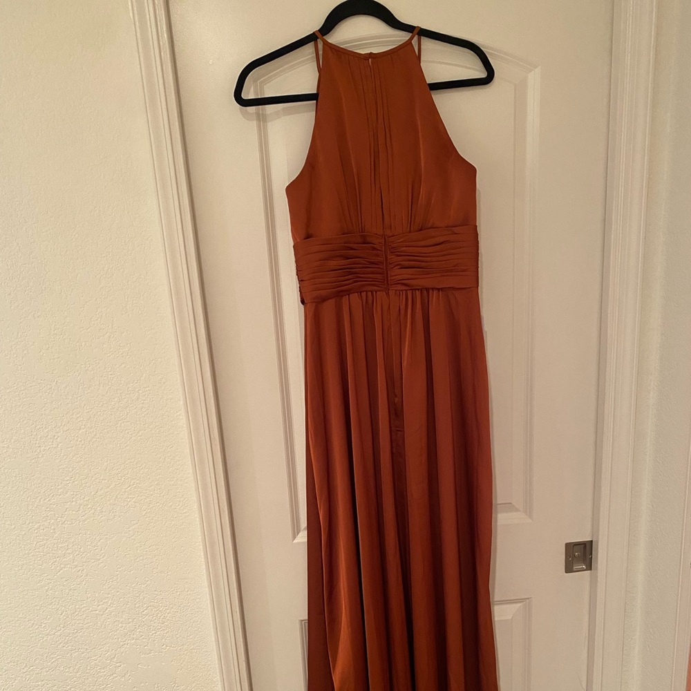 Azazie bridesmaid dress in Auburn